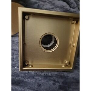 6 Inch Shower Drain, Square Shower Floor Drain Kit Invisible Draining Gold